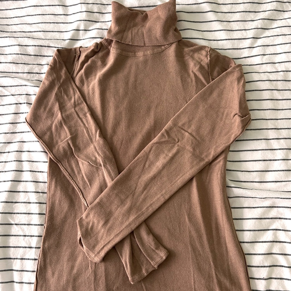Women's Brown Turtleneck Sweater